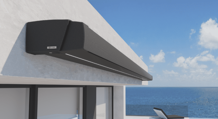 Installation du store MATICBOX 350 sur maison moderne