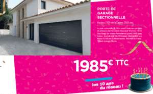Porte de garage sectionnelle moderne