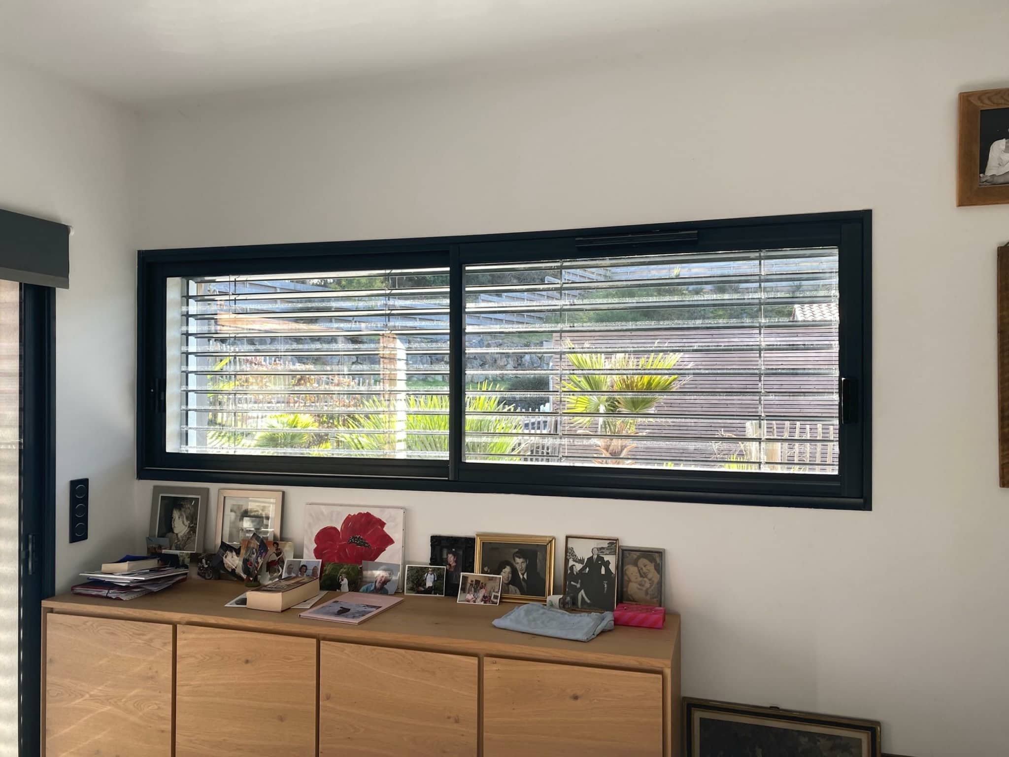 Lames orientables BSO gris 7016 – projet Capbreton