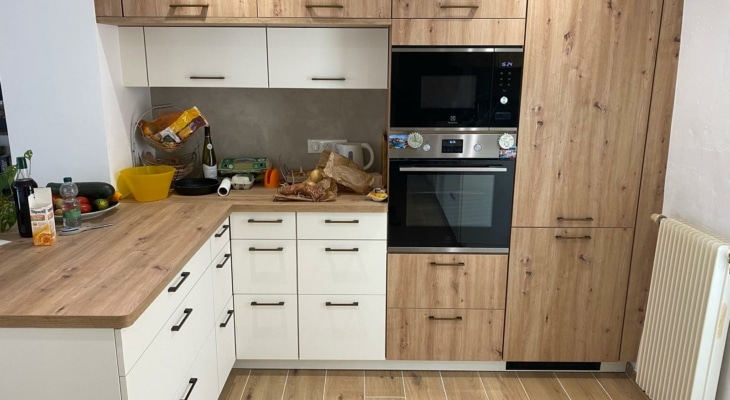 Plan de travail et rangements cuisine sur mesure Burger Ayherre